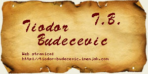 Tiodor Budečević vizit kartica